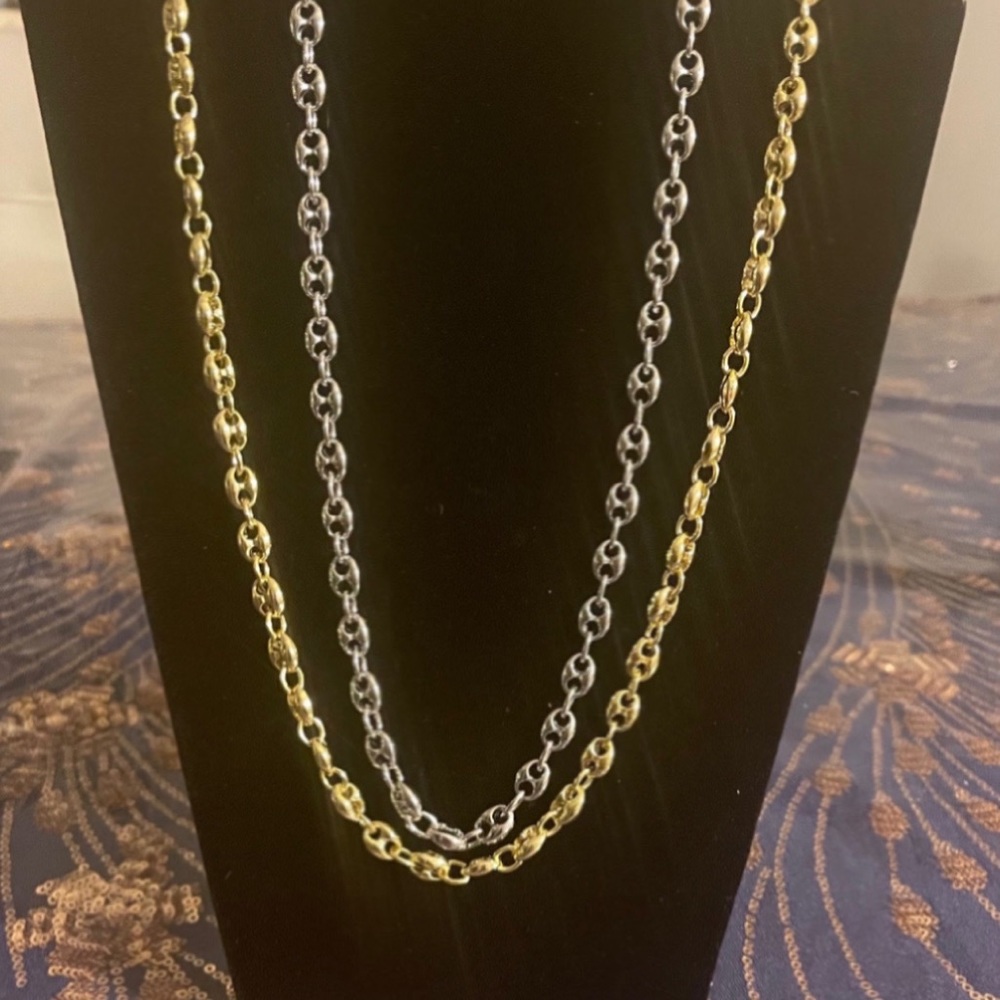 18 karat, gold plated, pig nose, necklace